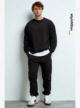 Мужской костюм оверсайз из футера трехнитки Happyfox