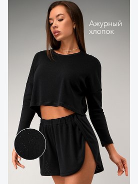 Женская пижама с шортами из ажурного хлопка Happyfox