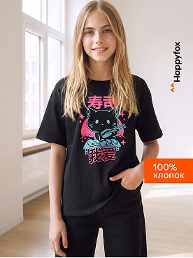 Детская футболка оверсайз Happyfox