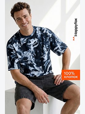 Футболка унисекс оверсайз Happyfox