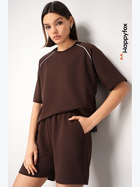 Женский костюм с шортами из футера двухнитки Happyfox