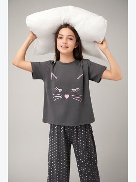 Хлопковая пижама для девочки Happyfox