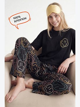 Хлопковая пижама для девочки Happyfox