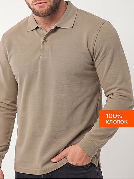 Мужской базовый лонгслив-поло Happyfox