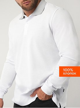 Мужской базовый лонгслив-поло Happyfox