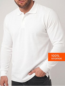 Мужской базовый лонгслив-поло Happyfox