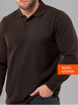 Мужской базовый лонгслив-поло Happyfox