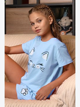Хлопковая пижама для девочки Happyfox