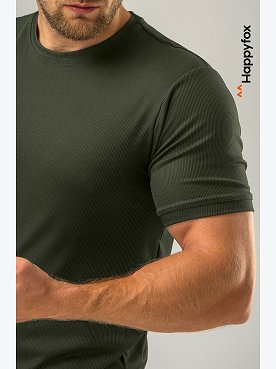 Мужская спортивная футболка в рубчик Happyfox