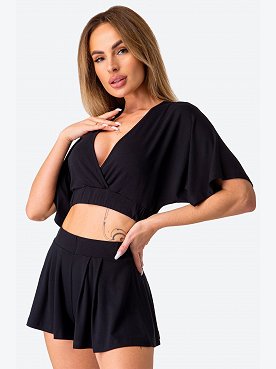 Женская пижама с шортами и топом из вискозы Happyfox