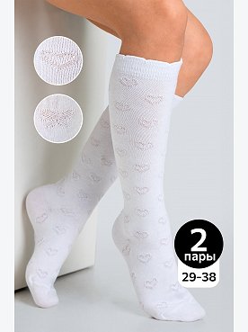 Ажурные гольфы для девочки 2 пары Happyfox