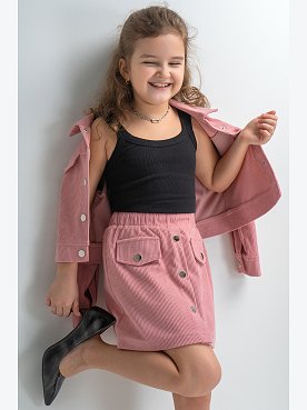Вельветовый костюм для девочки Happyfox