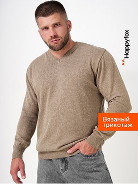 Мужской джемпер с V-вырезом Happyfox