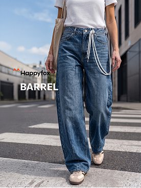 Женские широкие джинсы barrel Happyfox