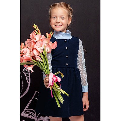 Сарафан школьный для девочки Batik 6690240 синий купить оптом в ...