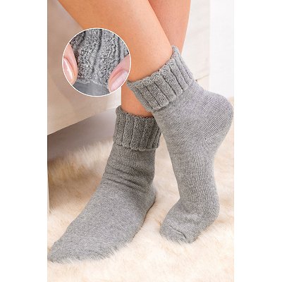 Махровые носки Happyfox 6678816 серый купить оптом в HappyWear.ru