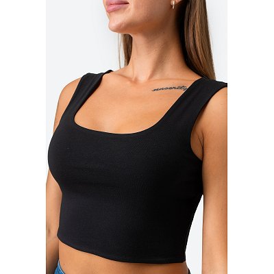 Женский кроп-топ Happyfox 6694162 черный купить оптом в HappyWear.ru