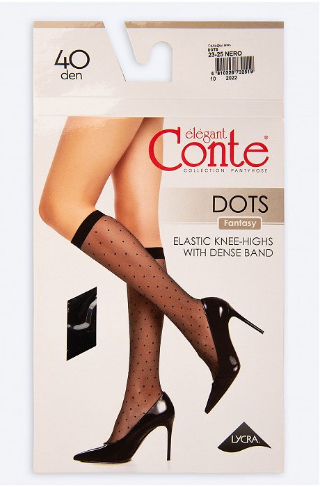 Женские плотные эластичные гольфы 40 ден Conte Elegant