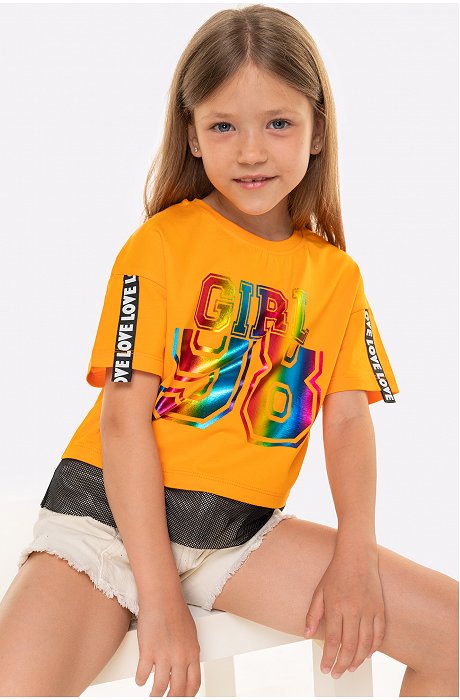 Футболка для девочки Bonito 6644556 розовый купить оптом в HappyWear.ru