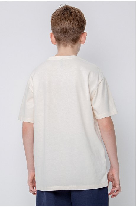 Хлопковая футболка оверсайз для мальчика Cubby