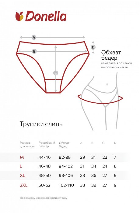 Женские трусы-слипы 5 шт. Donella