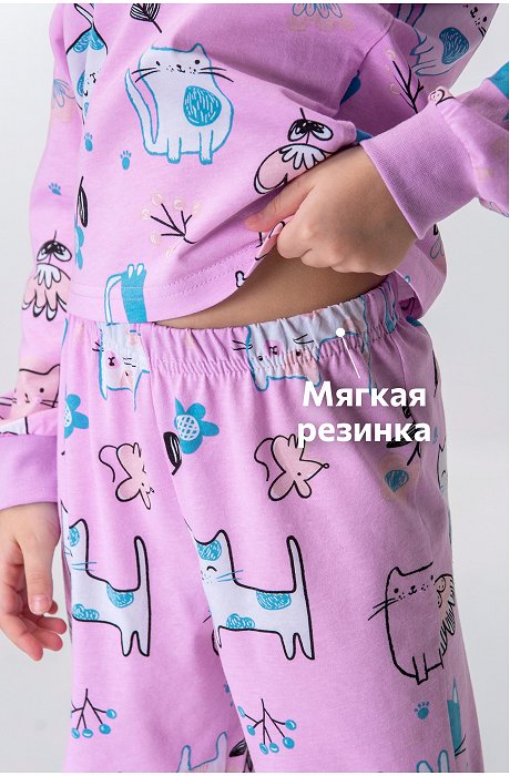 Хлопковая пижама для девочки Happy Fox