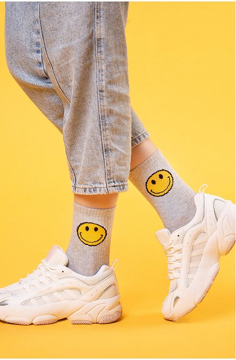Носки с надписью Happy Fox 6632810 черный купить оптом в HappyWear.ru