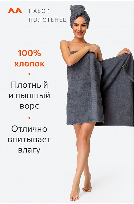Набор махровых полотенец 3 шт Happy Fox Home