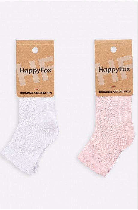 Носки для девочки ажурные 2 пары Happy Fox