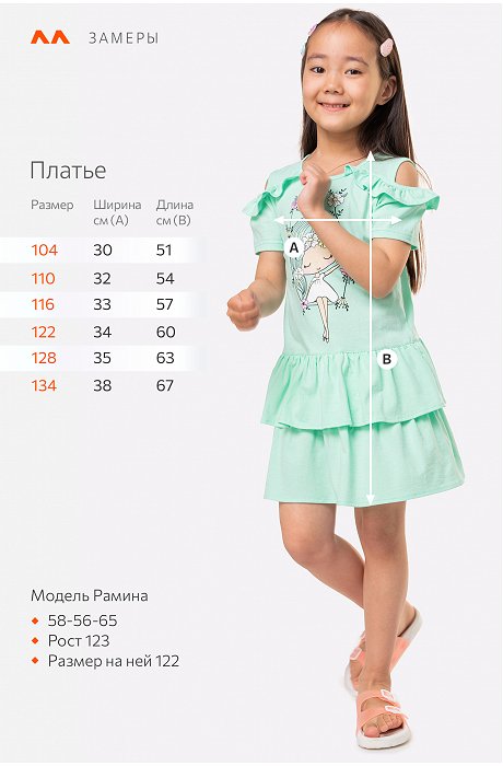 Летнее платье для девочки Happy Fox