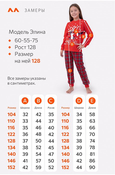 Детская новогодняя пижама Happy Fox