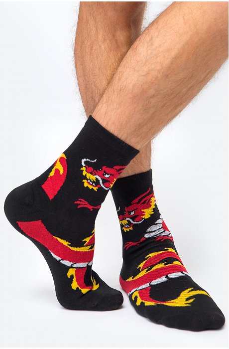 Мужские носки с принтом дракон Happy Fox