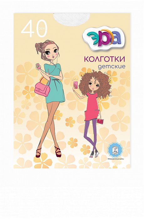 Капроновые колготки для девочки с узором 40 Den Эра