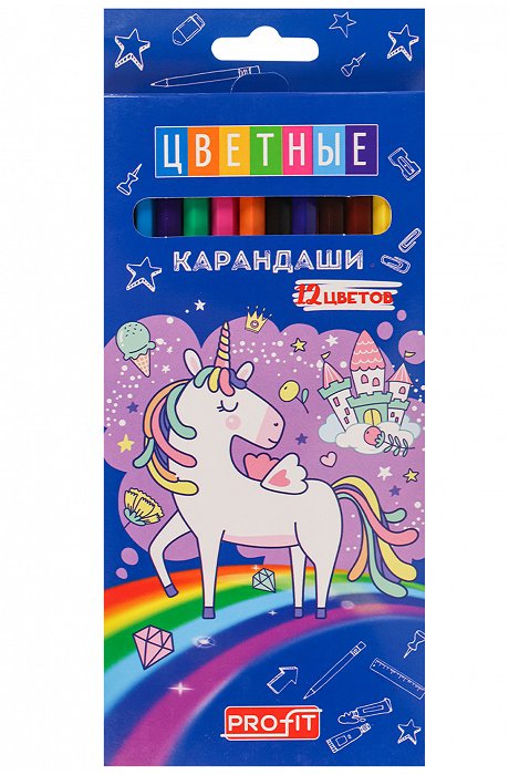 Карандаши цветные 12 цв. Profit