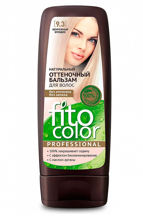 Бальзам для волос натуральный оттеночный Fito Color Professional тон Жемчужный блондин 140 мл Fito косметик