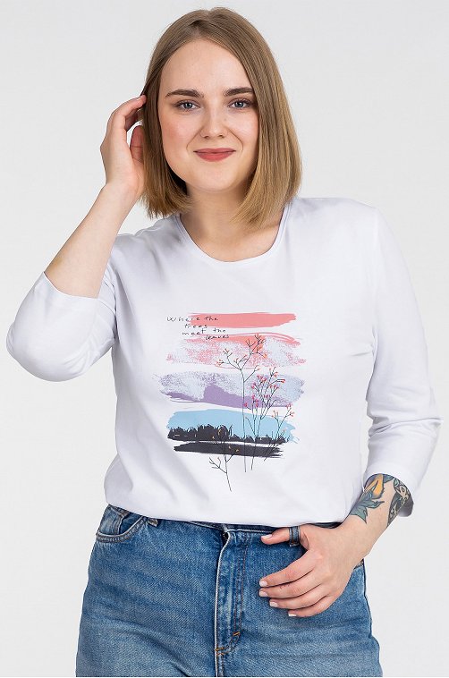 Лонгслив женский с лайкрой Апрель