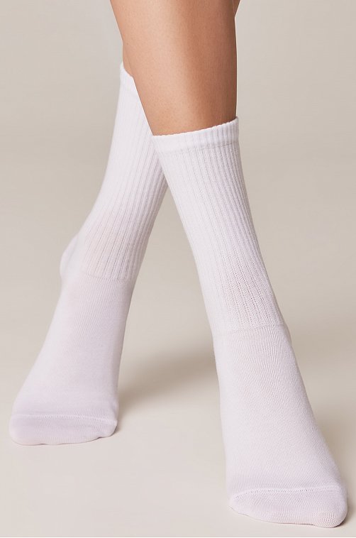 Удлиненные женские носки из хлопка Conte Elegant