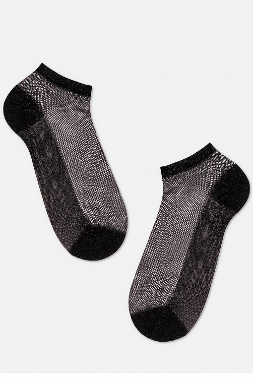 Женские носки с люрексом в сетку Conte Elegant
