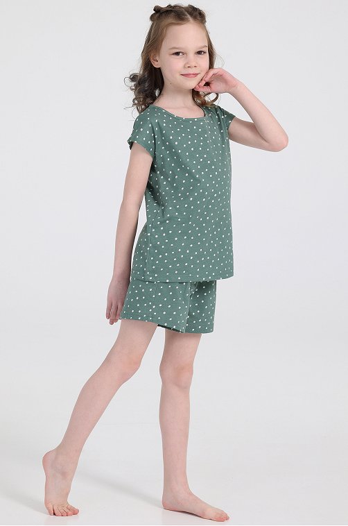 Хлопковая пижама для девочки Апрель