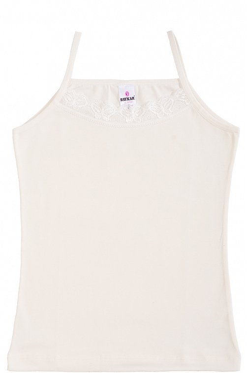 Белая маечка с кружевом для девочки Baykar