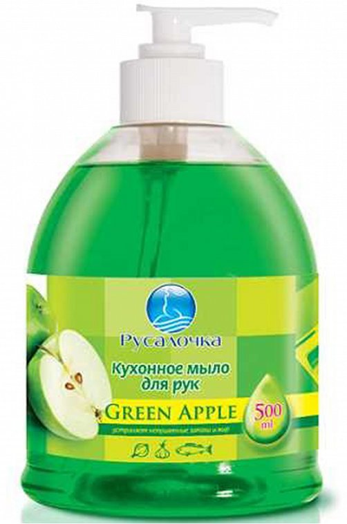 Мыло жидкое зеленое яблоко 500 мл Русалочка