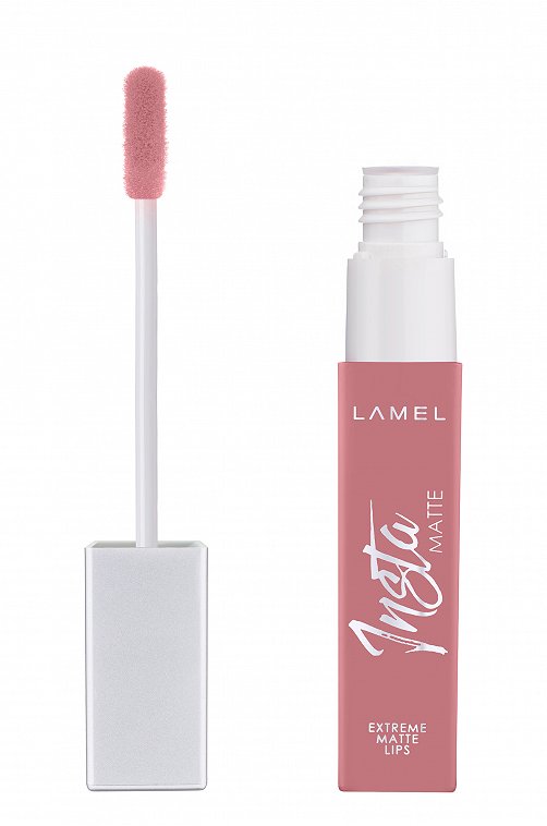 Помада жидкая матовая для губ INSTA Matte Liquid Lipstick т.404 nut cream 6 мл LAMEL Professional