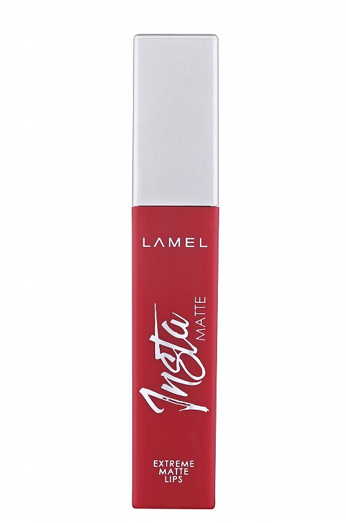 Помада жидкая матовая для губ INSTA Matte Liquid Lipstick 406 fire red 6 мл LAMEL Professional