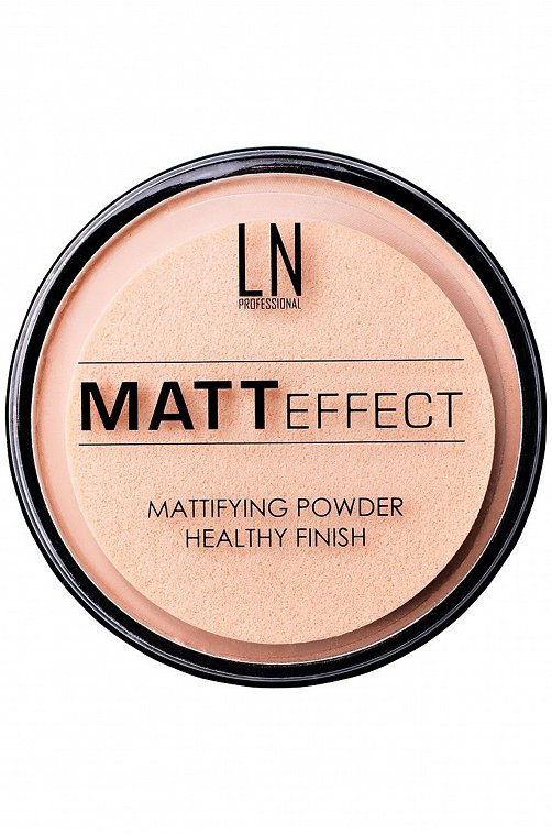 Пудра для лица компактная Matt Effect т.101 light beige 12 г LN Professional