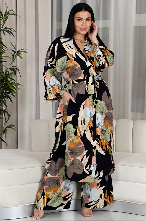 Женский костюм-кимоно двойка из штапеля А-Дина Текс
