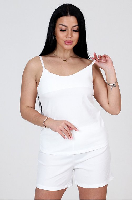 Женская пижама с шортами в рубчик А-Дина Текс