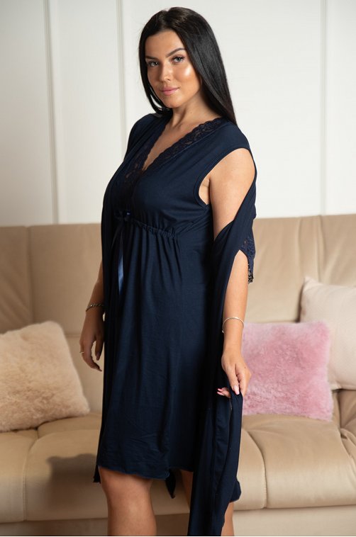 Женский пеньюар с сорочкой из вискозы А-Дина Текс