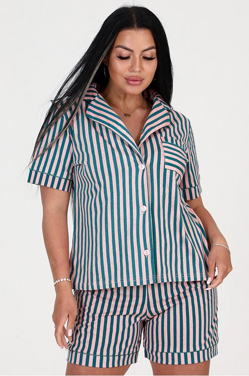 Женская хлопковая пижама с шортами А-Дина Текс