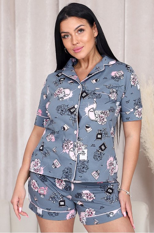 Женская хлопковая пижама с шортами А-Дина Текс