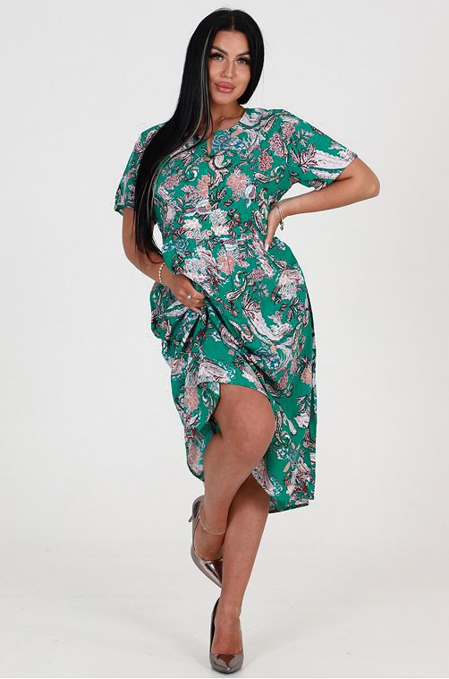 Женское летнее хлопковое платье из штапеля А-Дина Текс